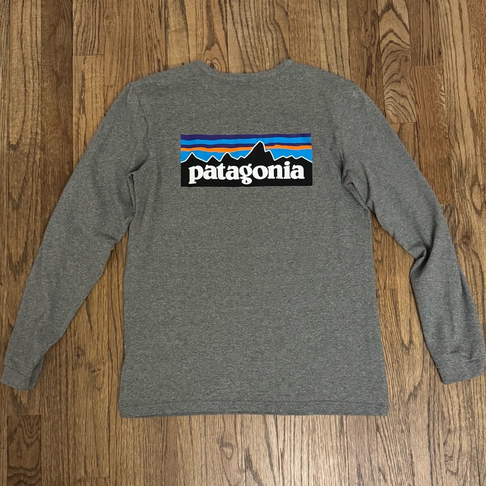 Patagonia Men's Heather Gray Long Sleeve Tee